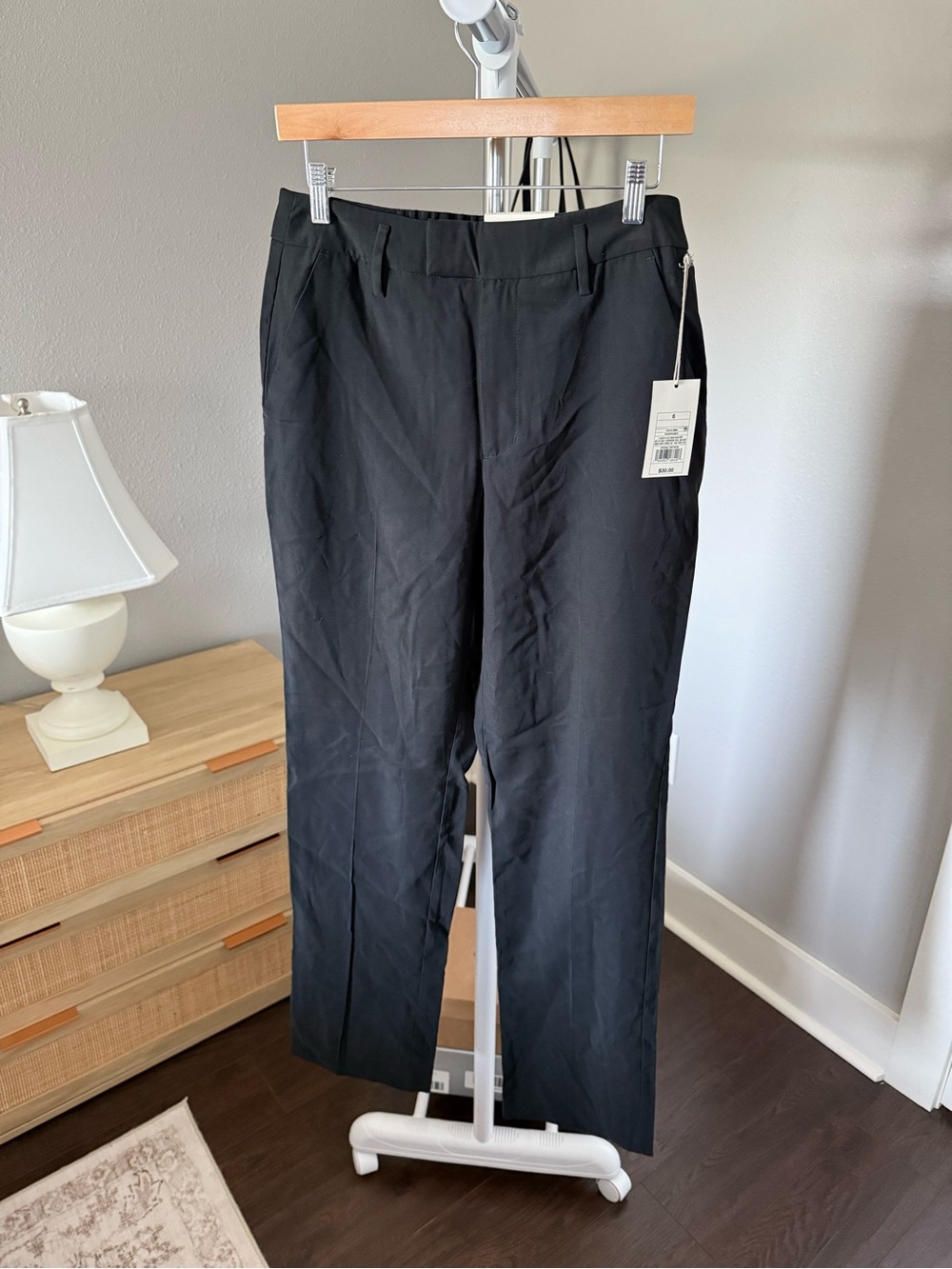 NEW a new day Black Straight-Leg Dress Pants Size 6R